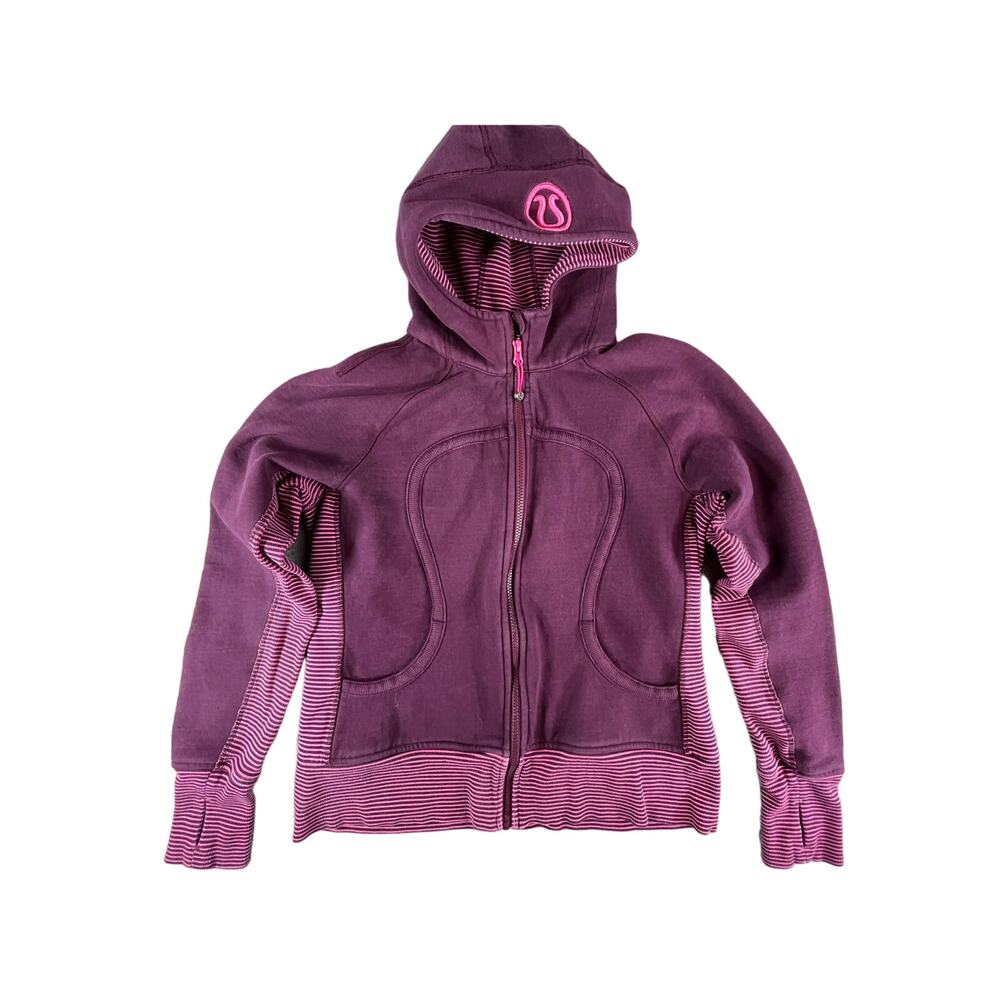 Lululemon Scuba Hoodie Womens Pink Purple Full Zip